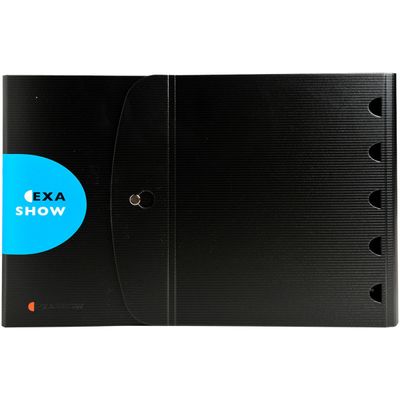 Exacompta Exactive Exashow - Classeur à l'italienne rechargeable - 50 vues - 5 positions - A4 - noir