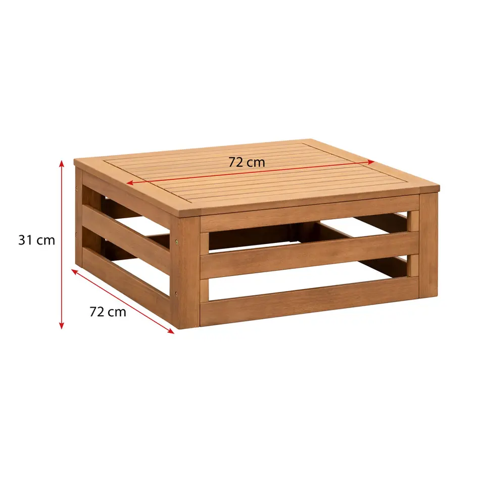 Loungebank element Clermont - tafel/hocker - 30x72x72 cm