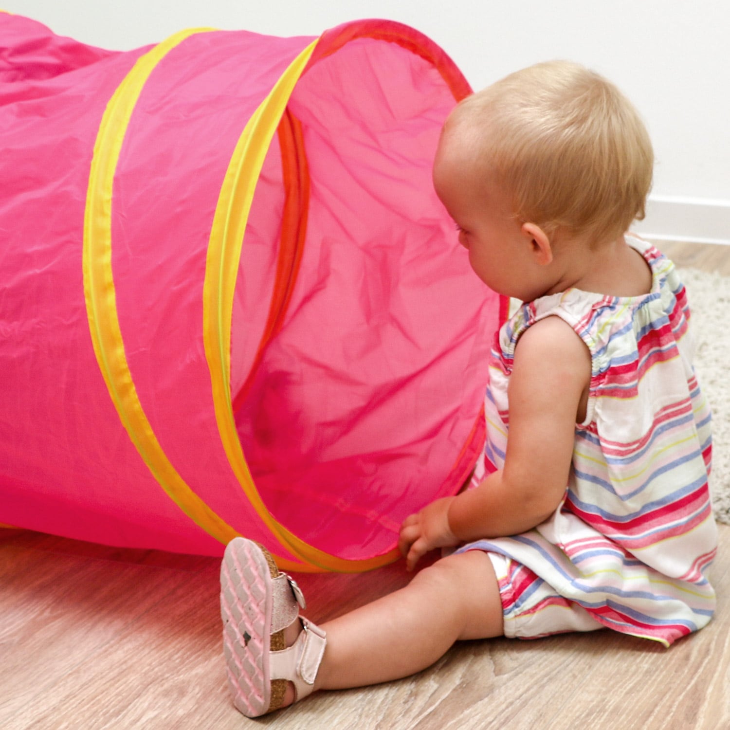 Spieltunnel 180x46cm Kriechtunnel Baby Krabbeltunnel Zelt Tunnel Bunt