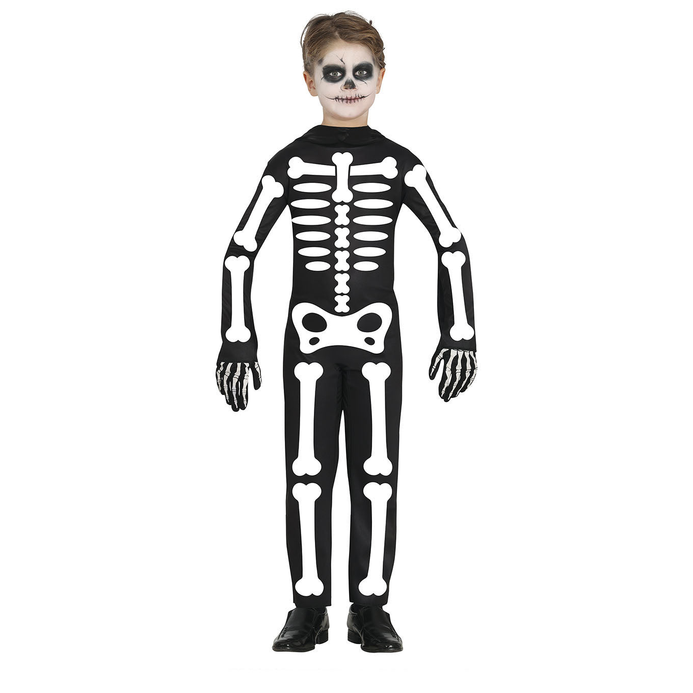Skelet Halloween Kostuum Kind Wit Zwart
