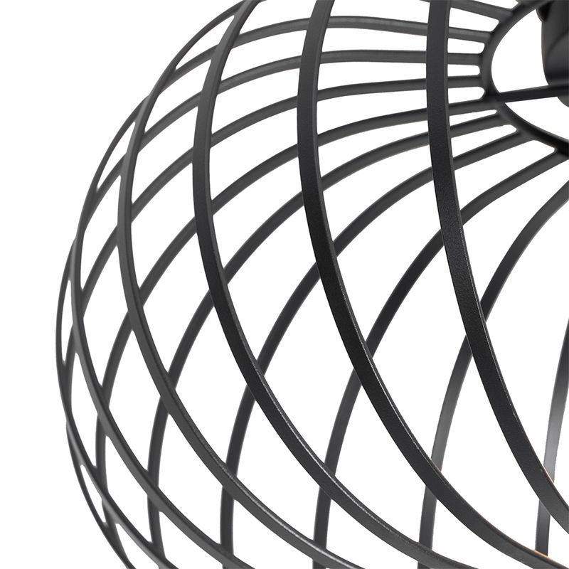 Design plafondlamp zwart 39 cm - Johanna