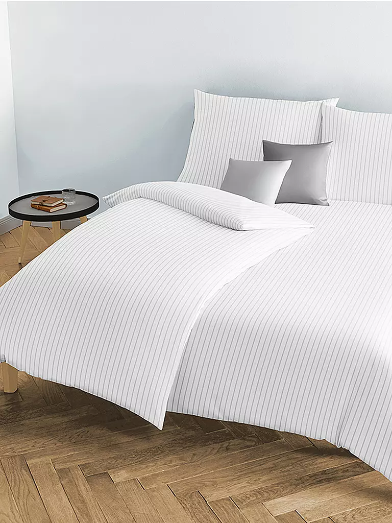 FLEURESSE Damast Bettwäsche Melk 70x90cm / 140x200cm Weiss weiss