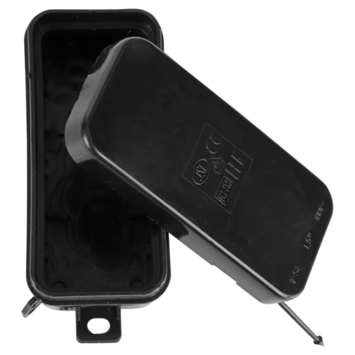 Kabeldoos met Doorsteektules Spatwaterdicht IP54 Zwart