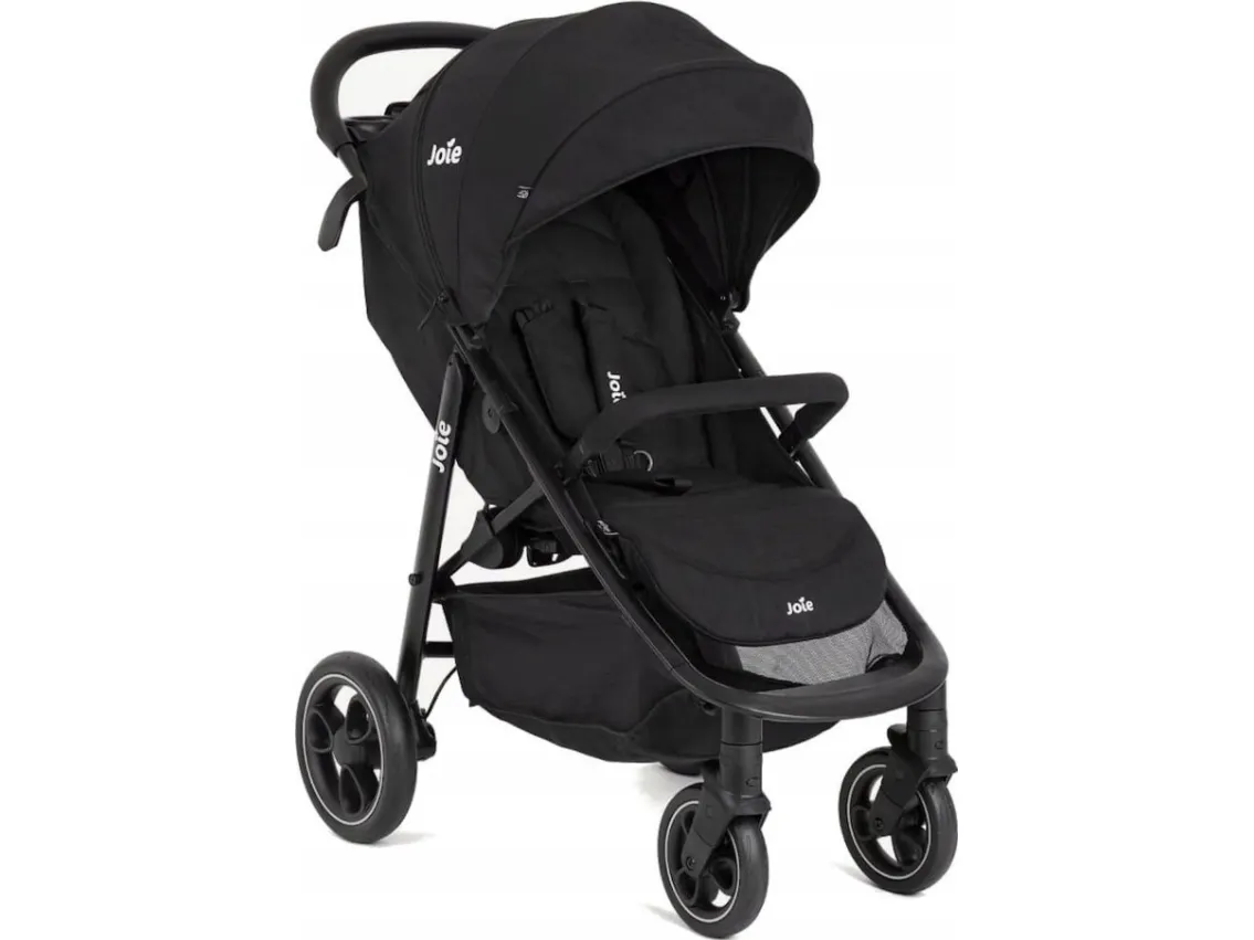 Joie Litetrax Pro, Baldakin, Rejsesystem barnevogn, Ethvert køn, Solidt hjul, Sammenfoldelig, Sort