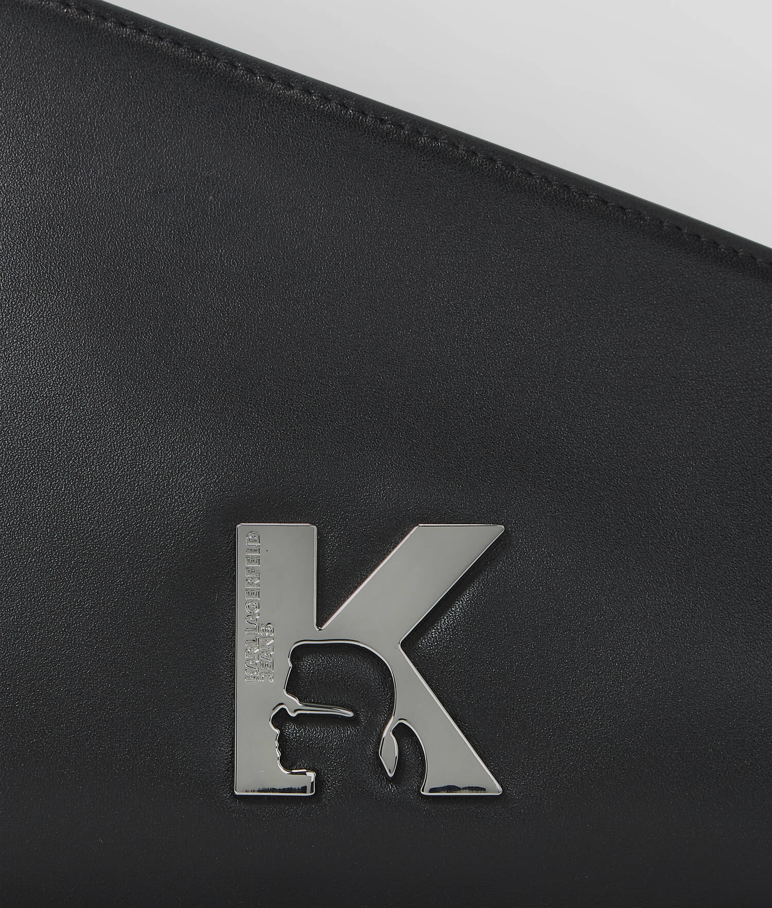 SAC PORTÉ ÉPAULE GÉOMÉTRIQUE EN CUIR - Noir