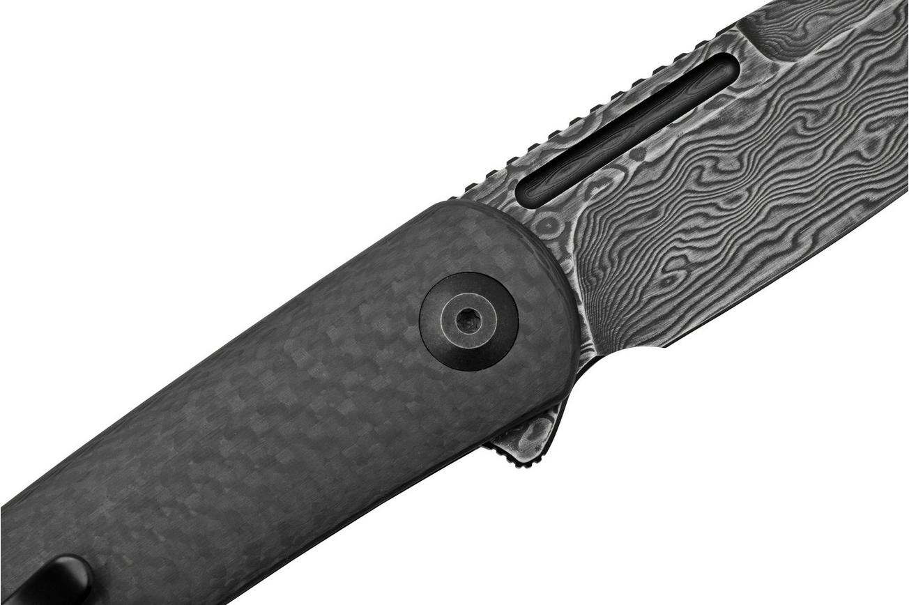 CIVIVI Caetus C21025C-DS1 Twill Carbon Fiber, Damascus Blade, zakmes