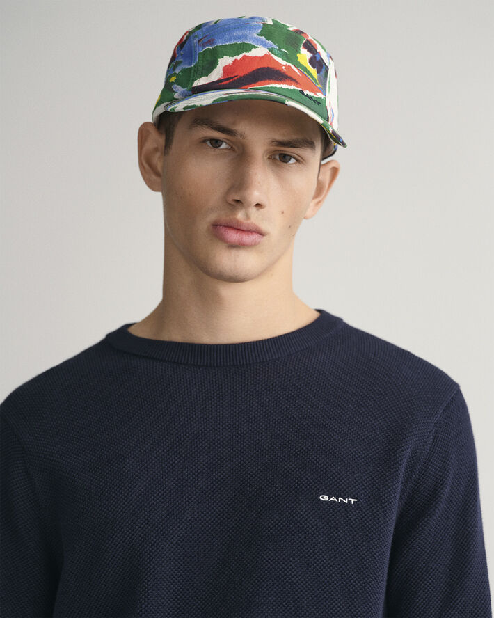 Gant COTTON PIQUE C-NECK Evening blue