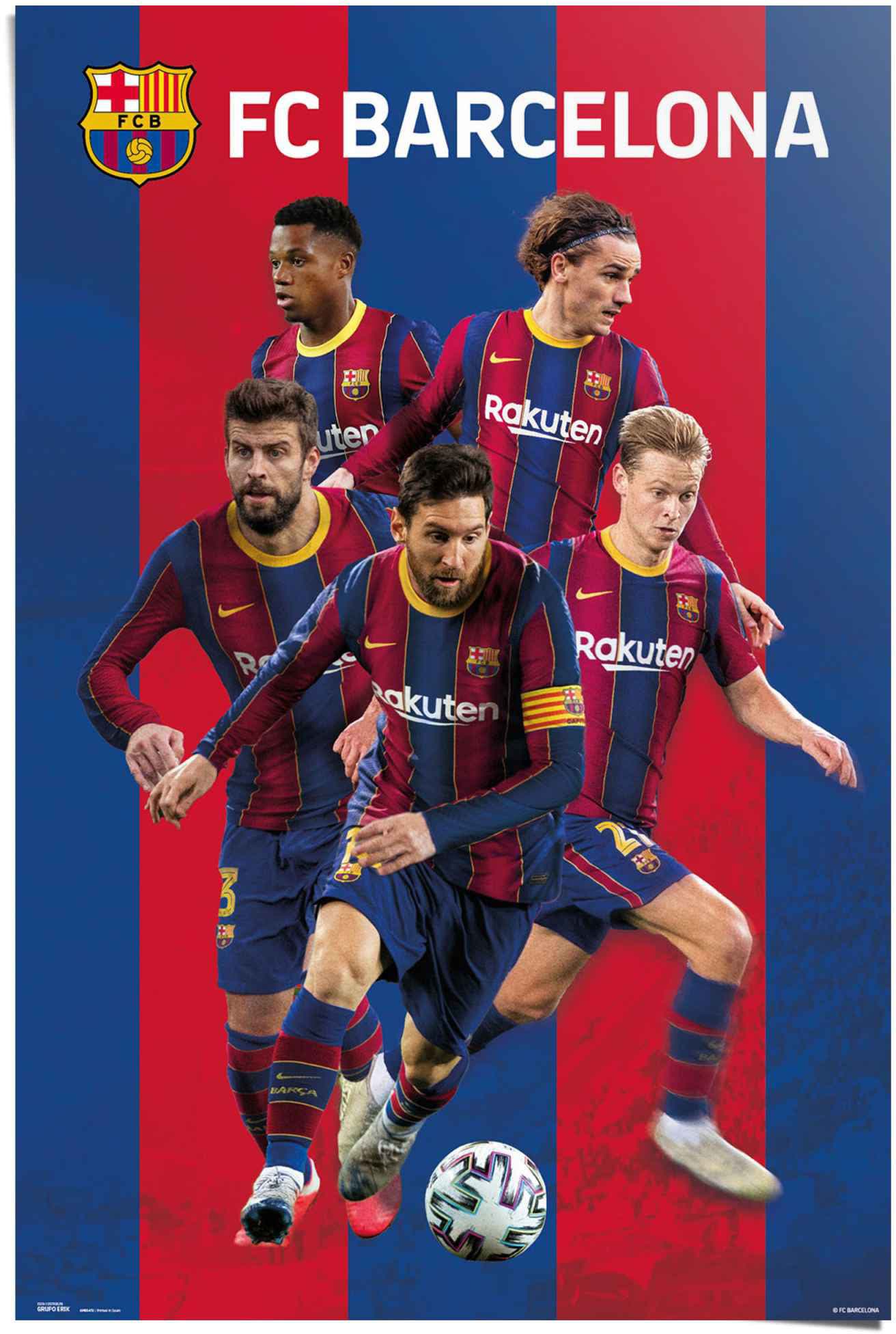 Reinders! Poster »FC Barcelona  Camp Nou - Spanien - Spieler« 1 Stk. tlg.