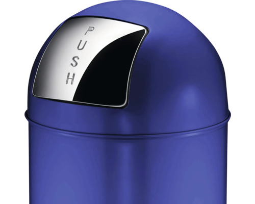 EKO Pushcan 40L Blauwe Prullenbak met Pushdeksel
