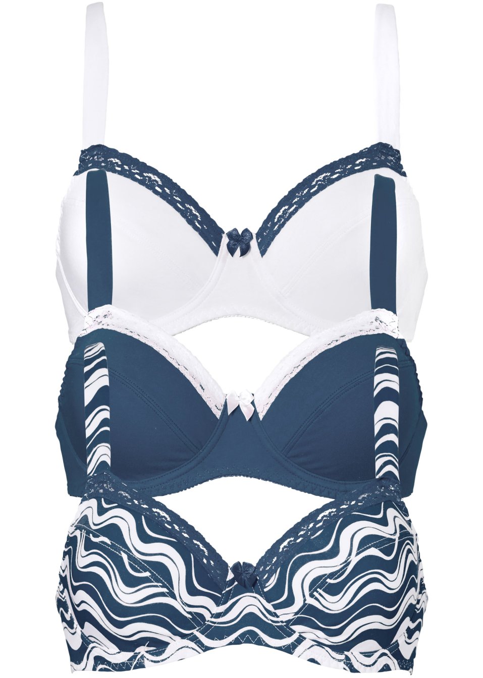 Lot de 3 soutiens-gorge en coton