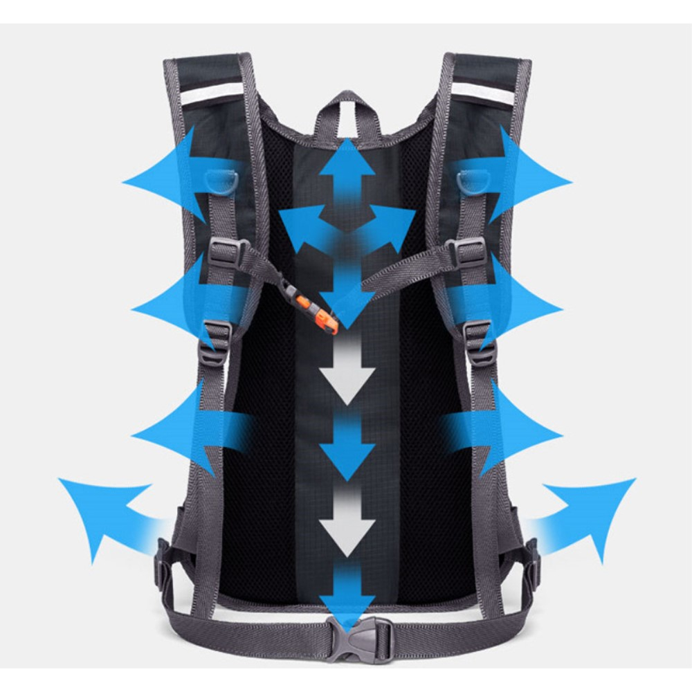 (28x43cm) Wasserabweisender Outdoor Velo Fahrrad Wander Rucksack - Schwarz