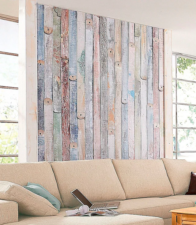 Komar Fototapete »Vintage Wood - Grösse 184 x 254 cm« bedruckt glatt Wohnzimmer, Schlafzimmer