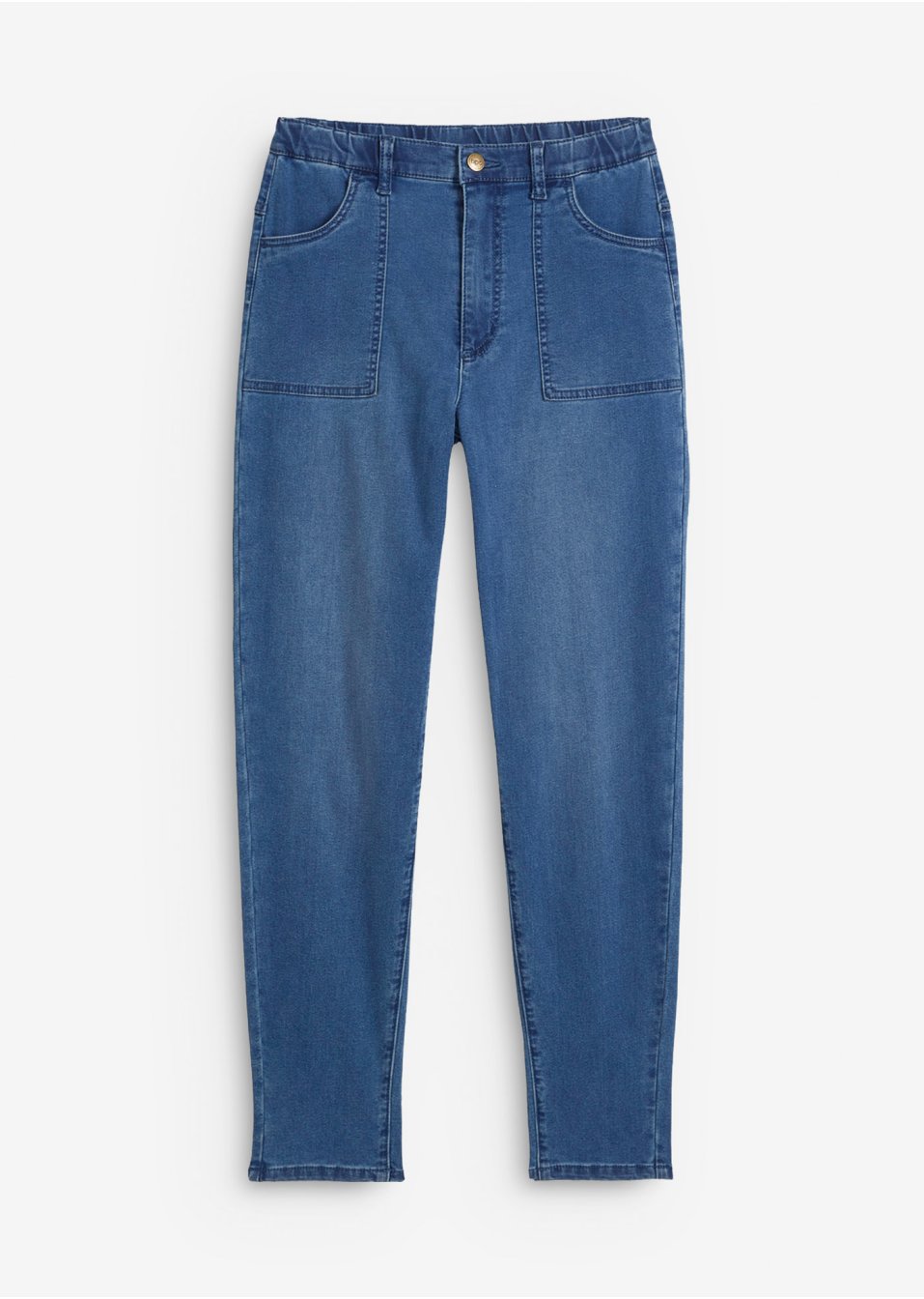 Jean thermo coupe haute Mom, avec taille confortable