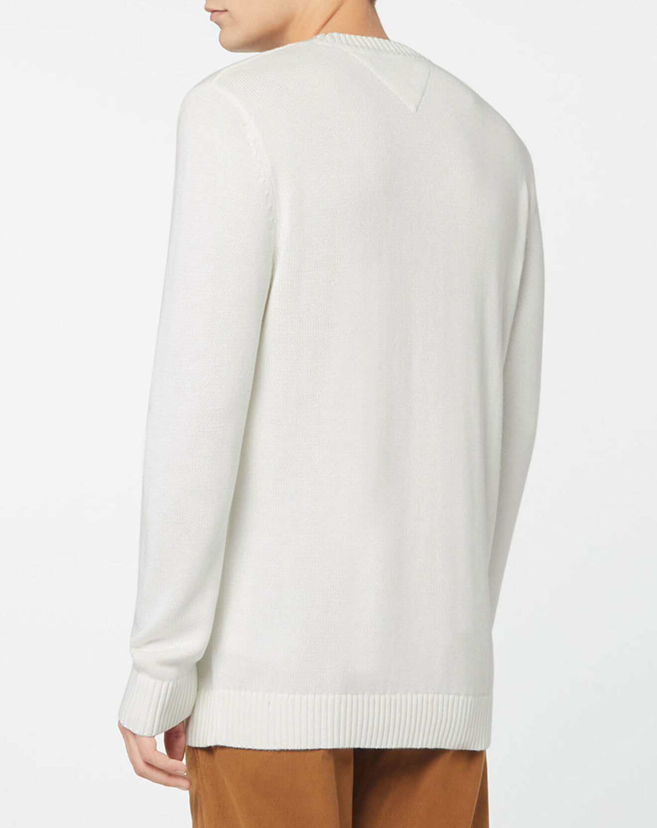 Tommy Jeans Pull Essential Mini Flag écru