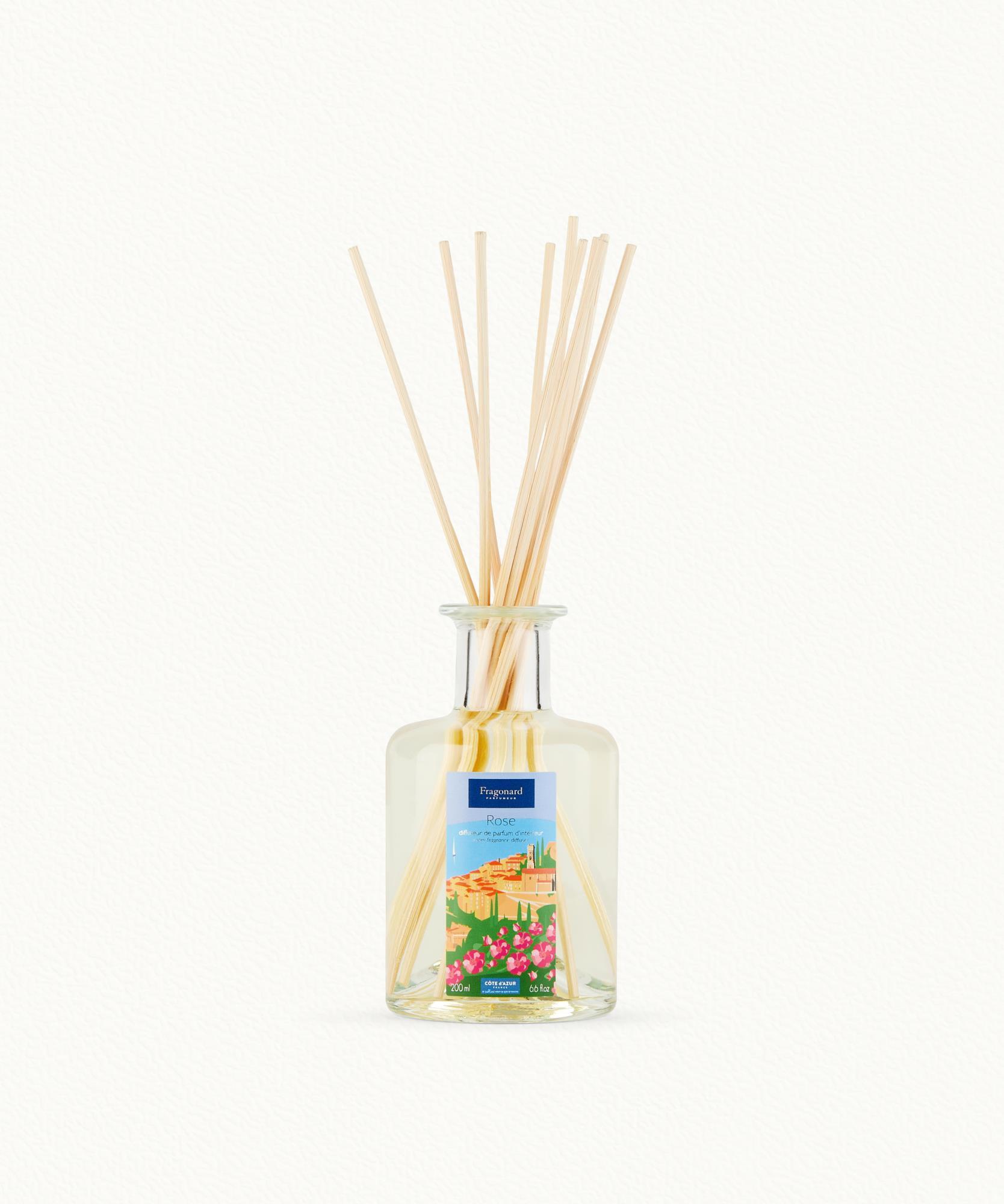 Rose  Diffuseur + 10 bâtonnets - flacon 200 ml