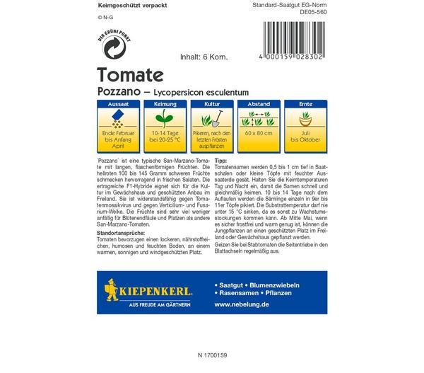 Kiepenkerl Samen Tomate 'Pozzano'
