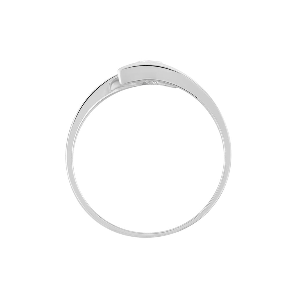 Bague Solitaire Camilia Or Blanc Oxyde De Zirconium