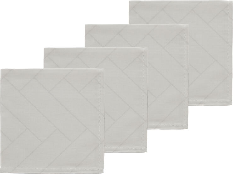 Södahl Stofservietter Tiles Light grey 4 stk. Light grey