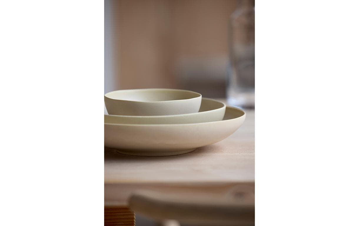 Salatschüssel Shoku 28 cm, 4 Stück, Beige<br>Schüssel-Set aus Steinzeug