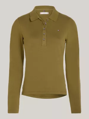 Polo de manga comprida e corte justo da coleção de 1985
