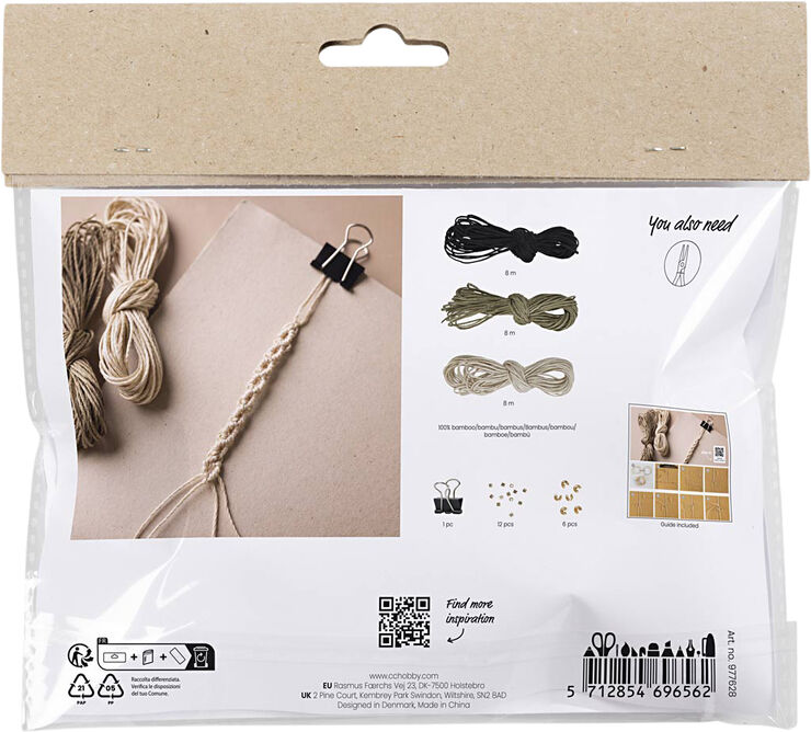 Creativ Company Mini DIY Kit Macramé, Armbånd