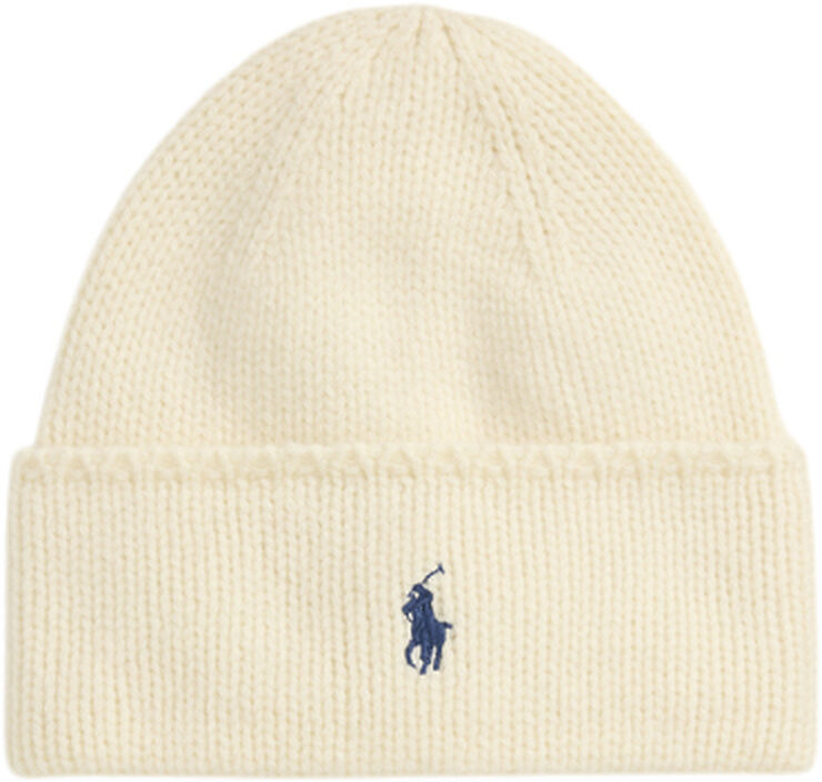 Polo Ralph Lauren WOOL-PONY BEANIE Cream ragg