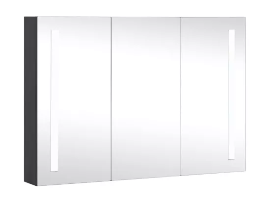 Armoire de salle de bain à miroir à LED 89x14x62