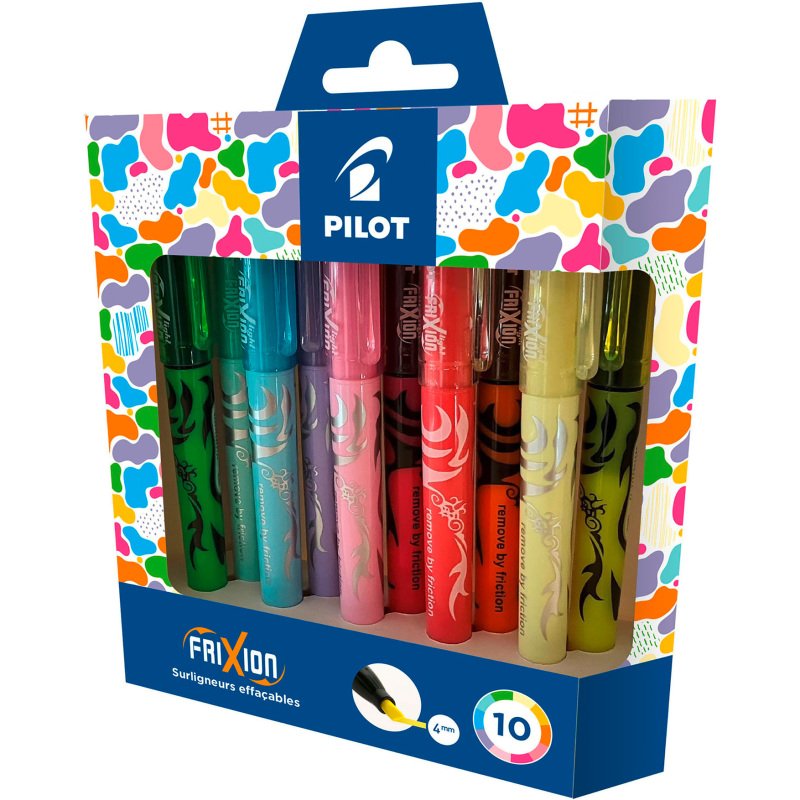 Surligneur effaçable Pilot Frixion Light - Pochette de 10
