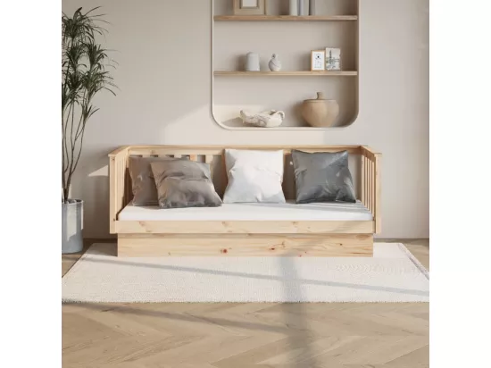Lit de jour sans matelas 90x190 cm bois de pin massif