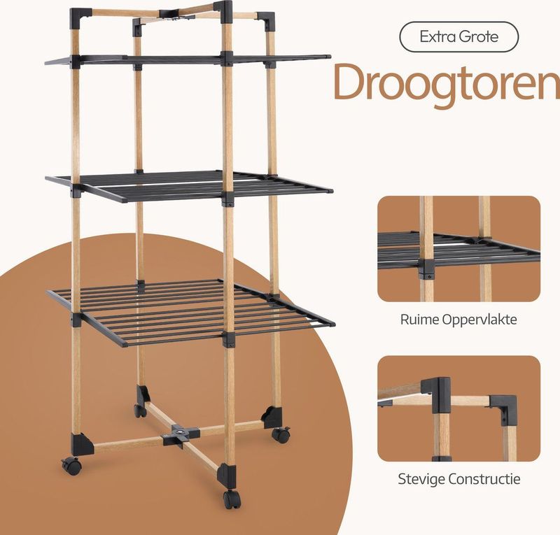 Droogrek - Wit - Kunststof - Inklapbaar