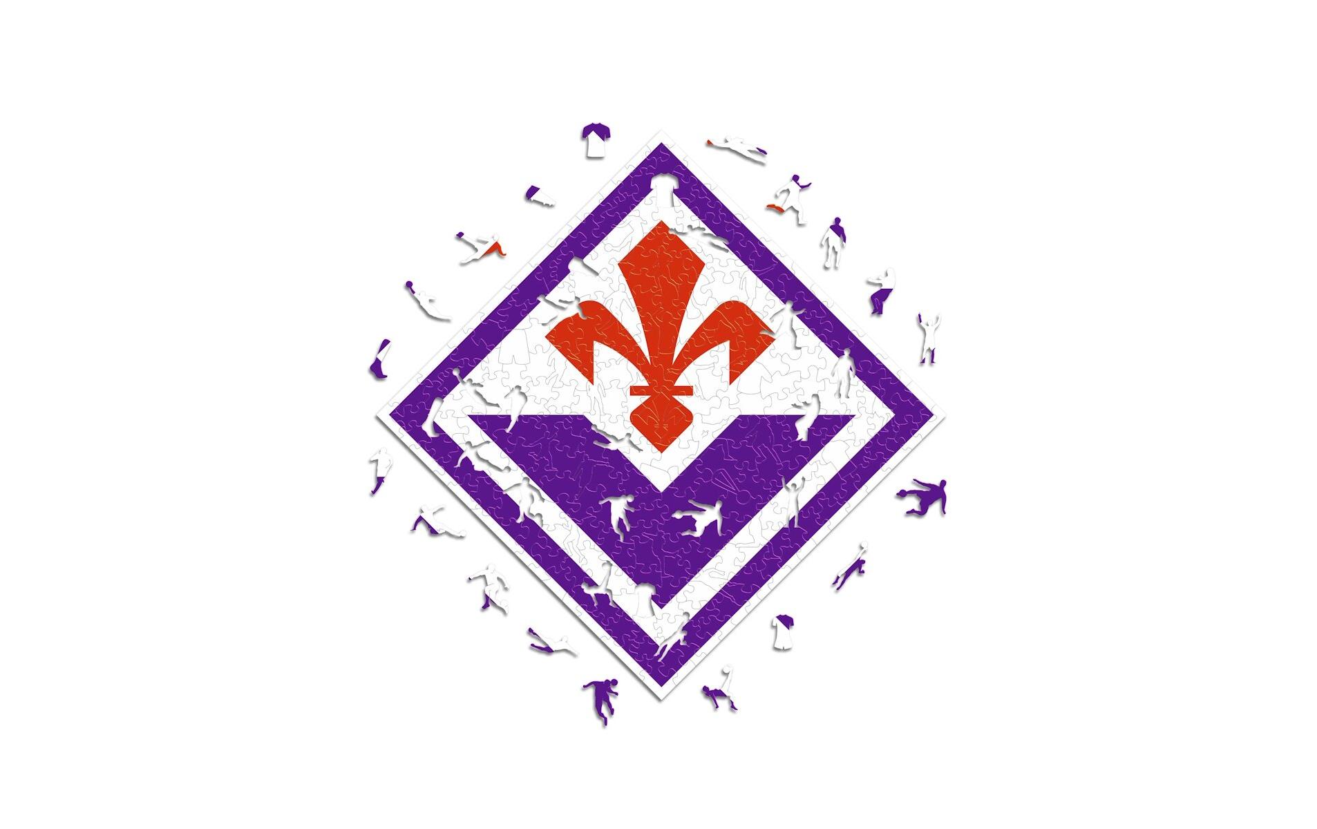 ACF Fiorentina – LogoOffizielles Holzpuzzle, Grösse M