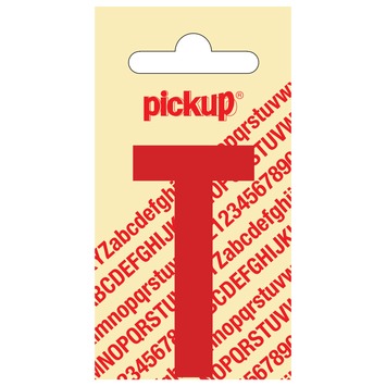 Pickup plakletter T rood glans 60 mm