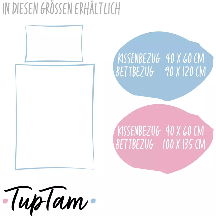 TupTam Kinder Bettwäsche Set 2-tlg grüngrau