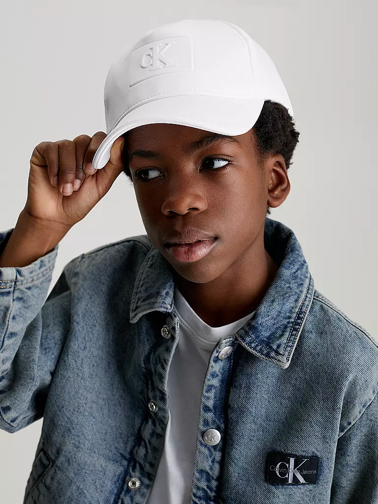 CALVIN KLEIN JEANS Jungen Kappe weiss
