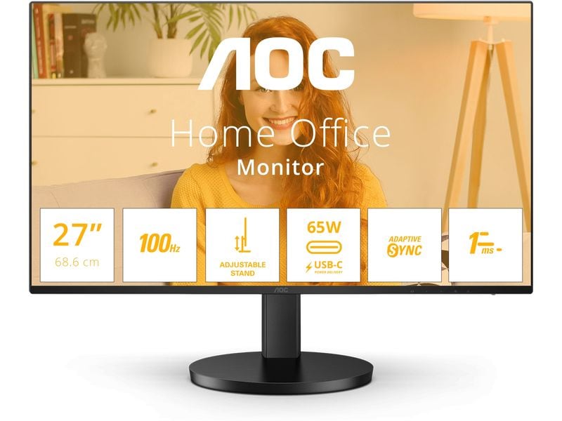 AOC Monitor Q27B3CF2 27-Zoll-Monitor mit IPS-Panel und WQHD-Auflösung