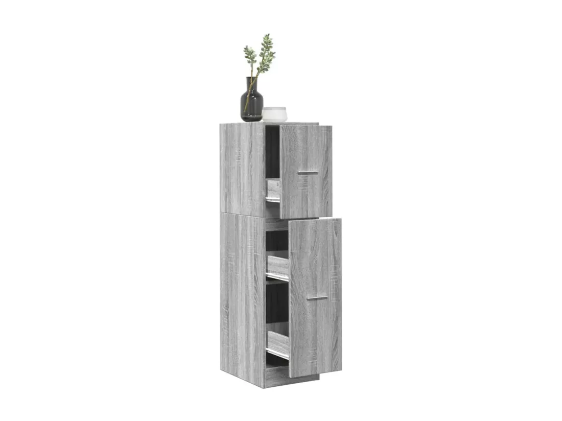 Armoire apothicaire sonoma gris 30x41x118 cm bois d'ingénierie