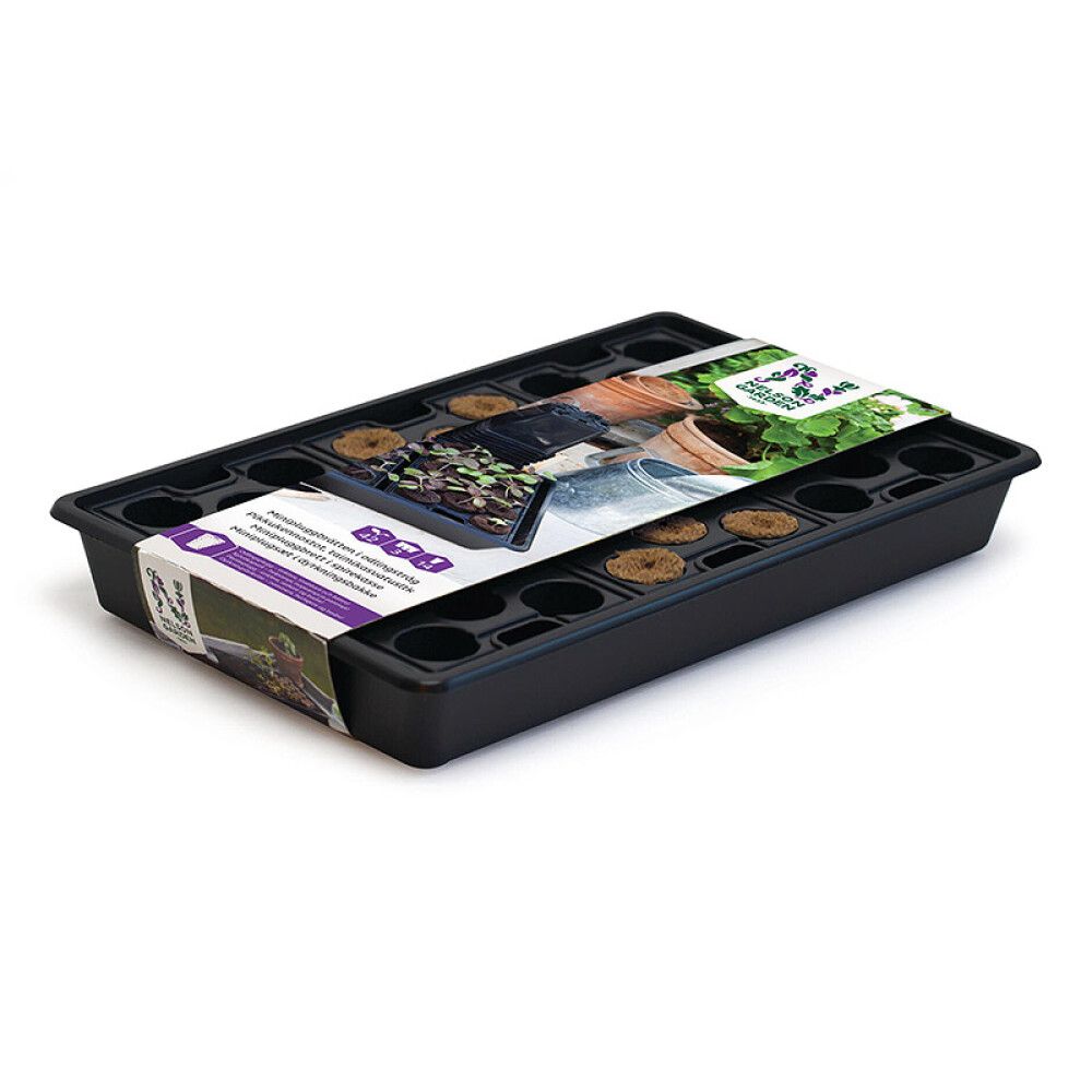 MINIPLUGGBRETT NELSON GARDEN SOLID 23X37CM SVART