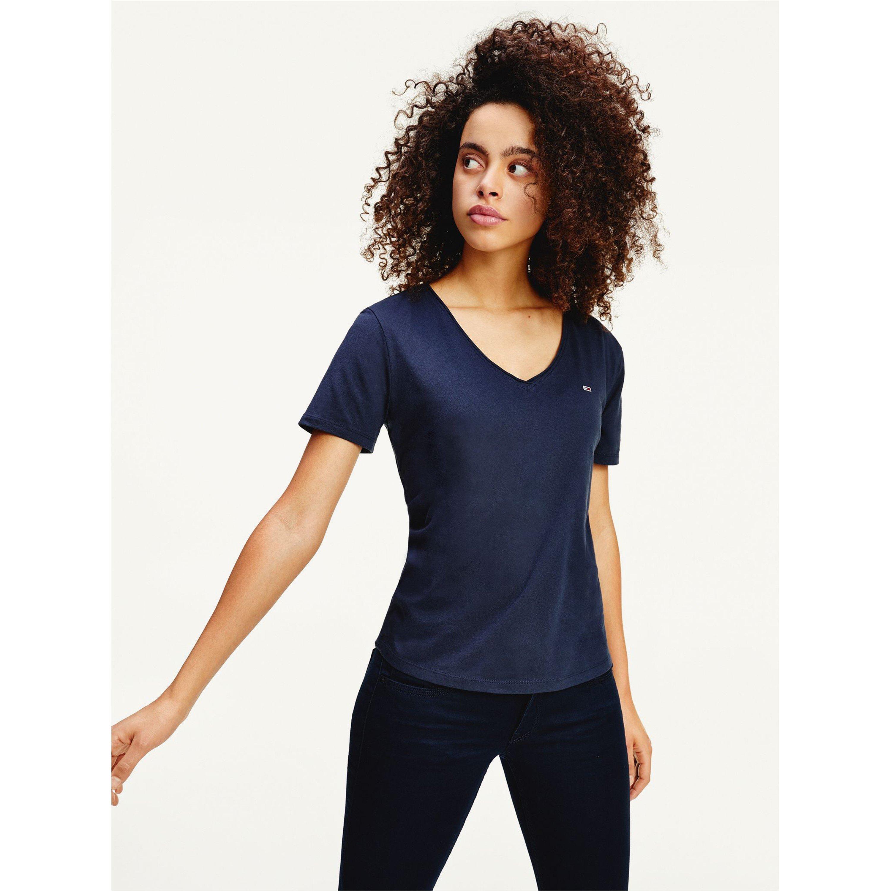 Tommy Jeans Slim V Neck T Shirt