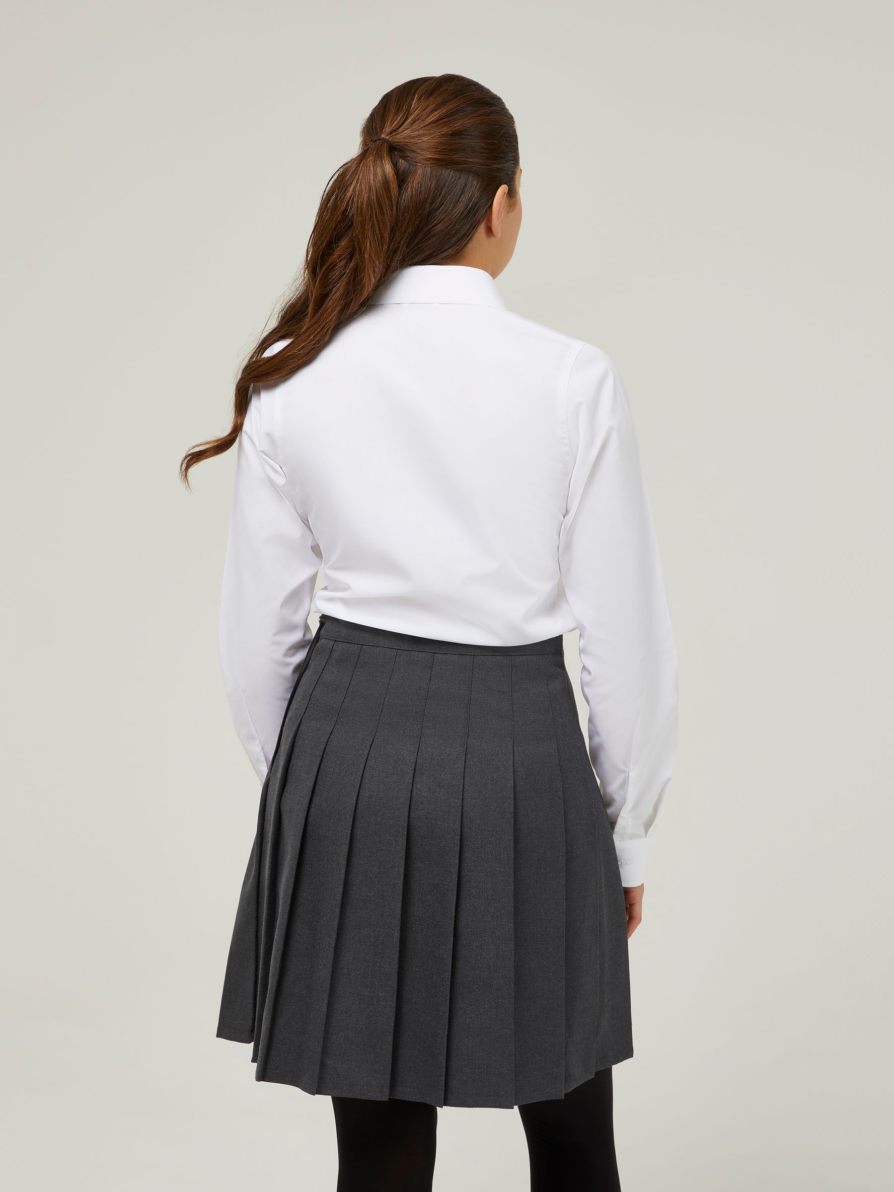 Trutex White Slim Fit Long Sleeve 3 Pack School Shirts