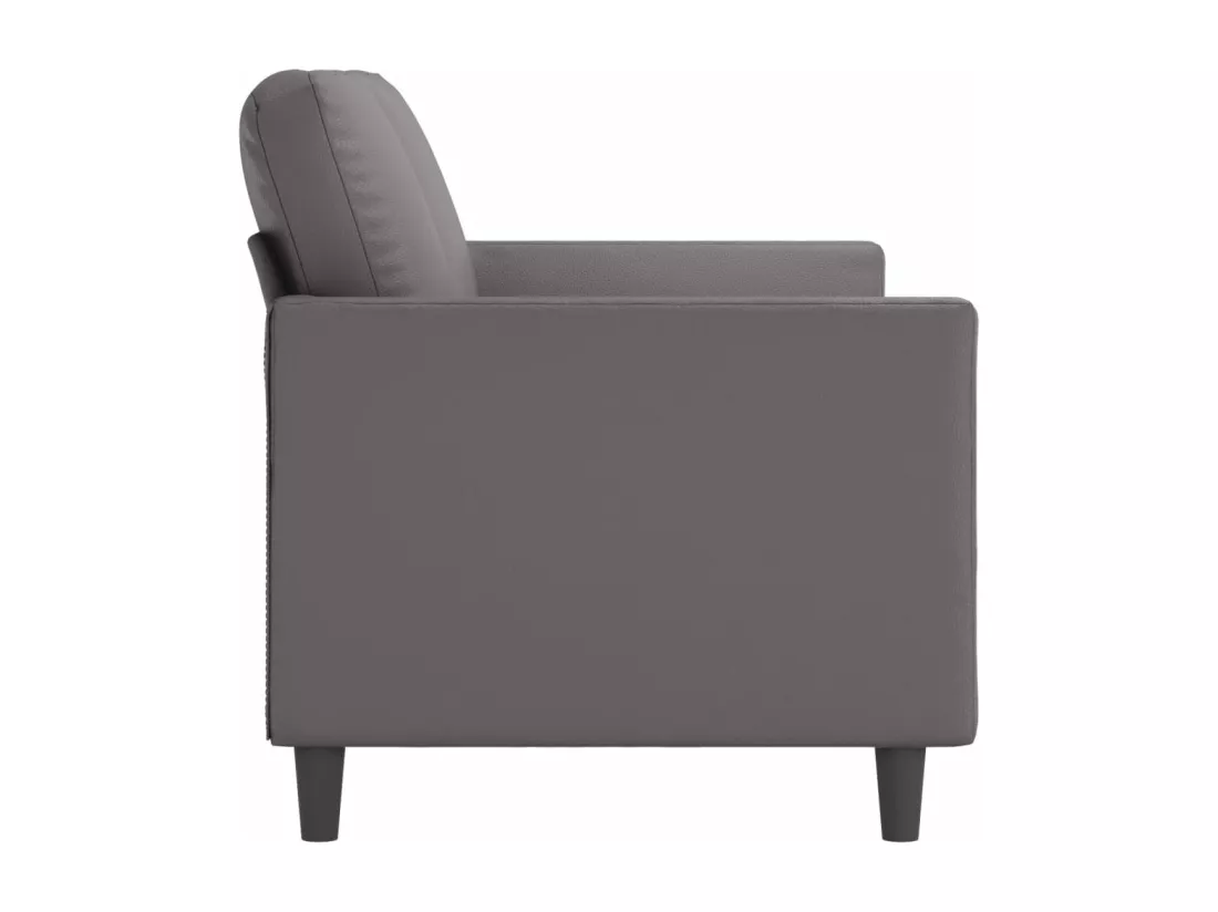 Canapé à 3 places Gris 180 cm Similicuir