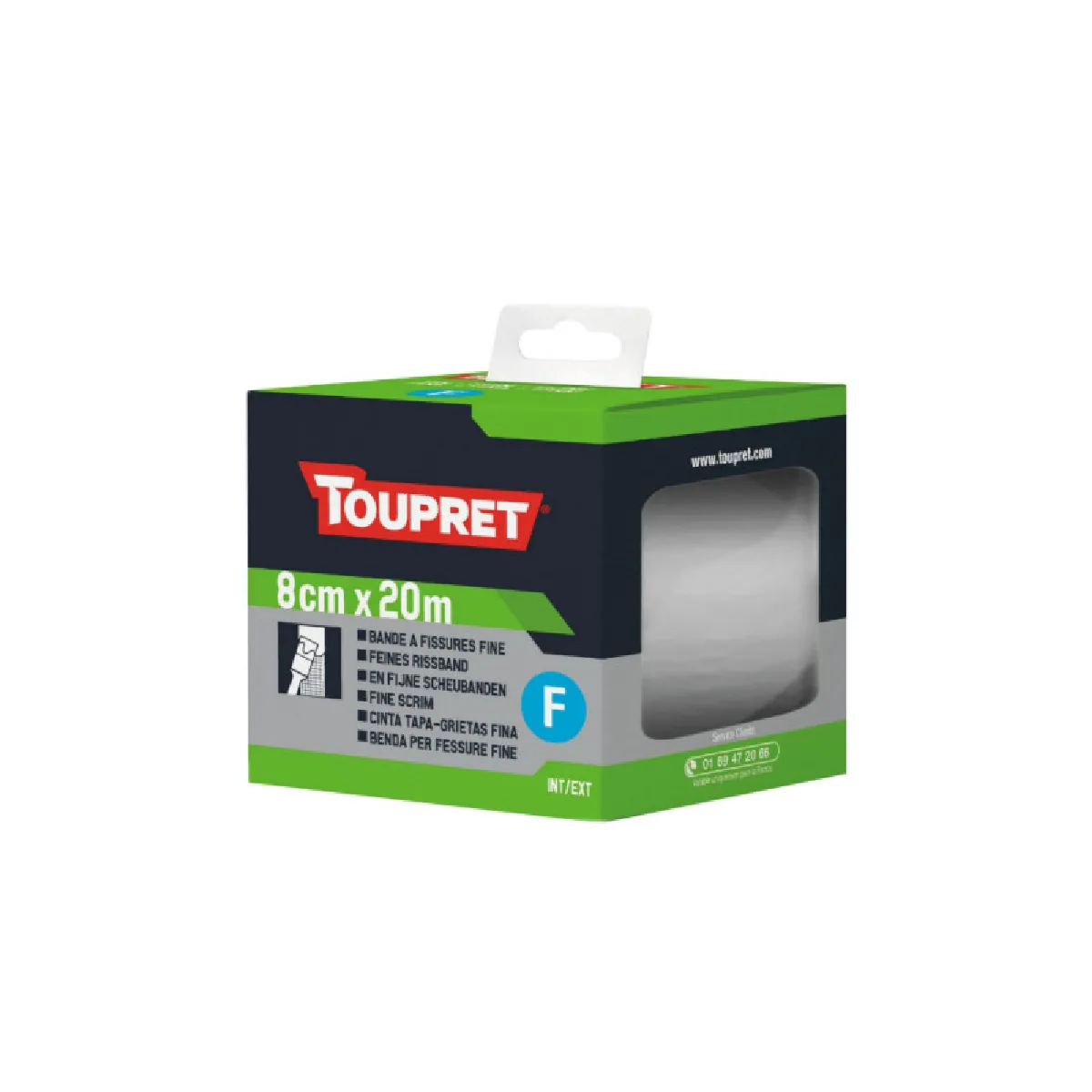 Toupret CFC0820 - Bande à fissures 8 cm x 20 m