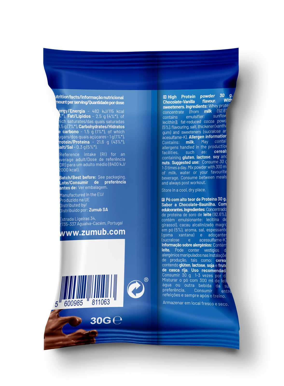 Zumub Concentrado de Soro de Leite 100% Puro 30g