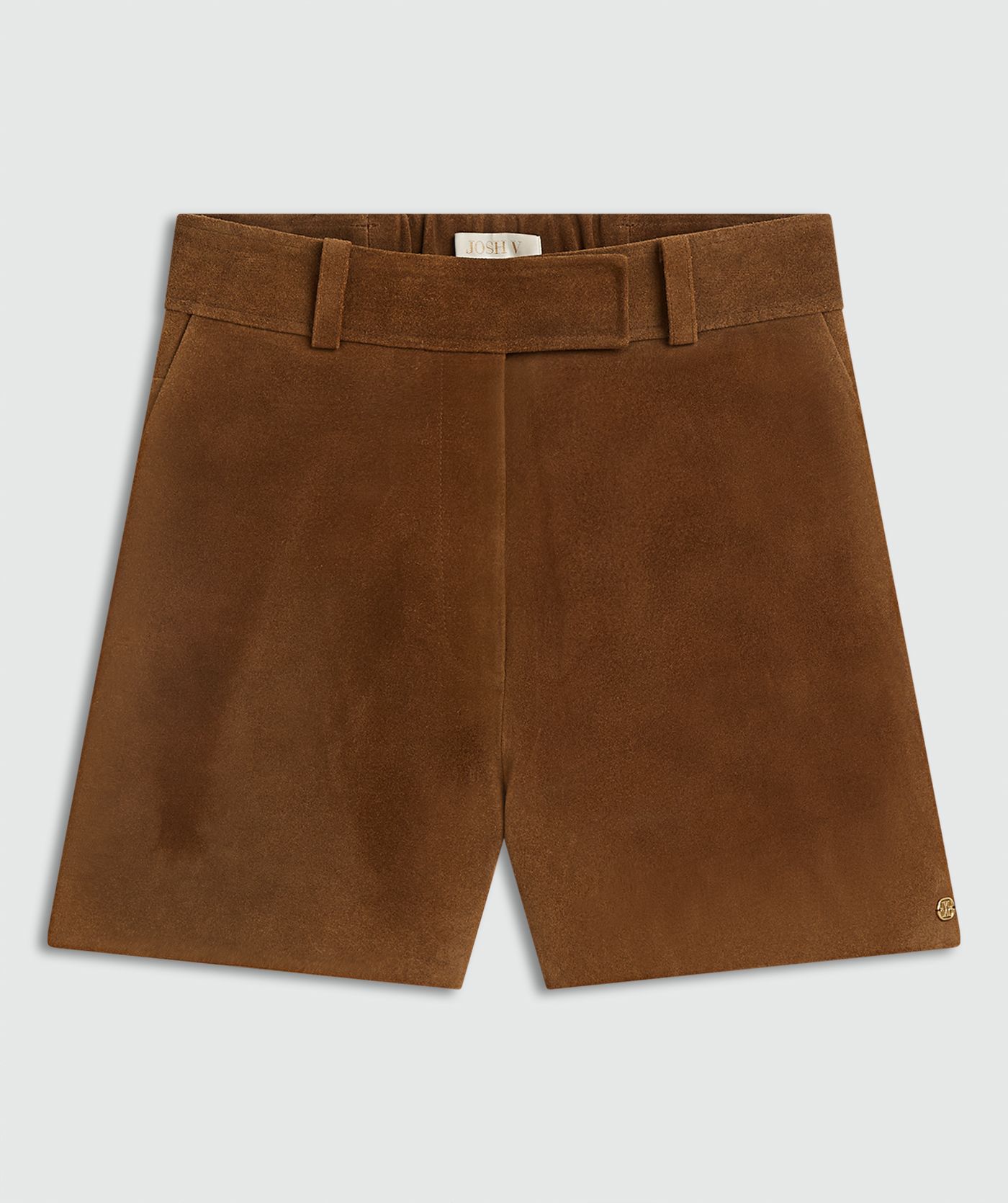 JV-FENELLA high rise shorts van suède - brown