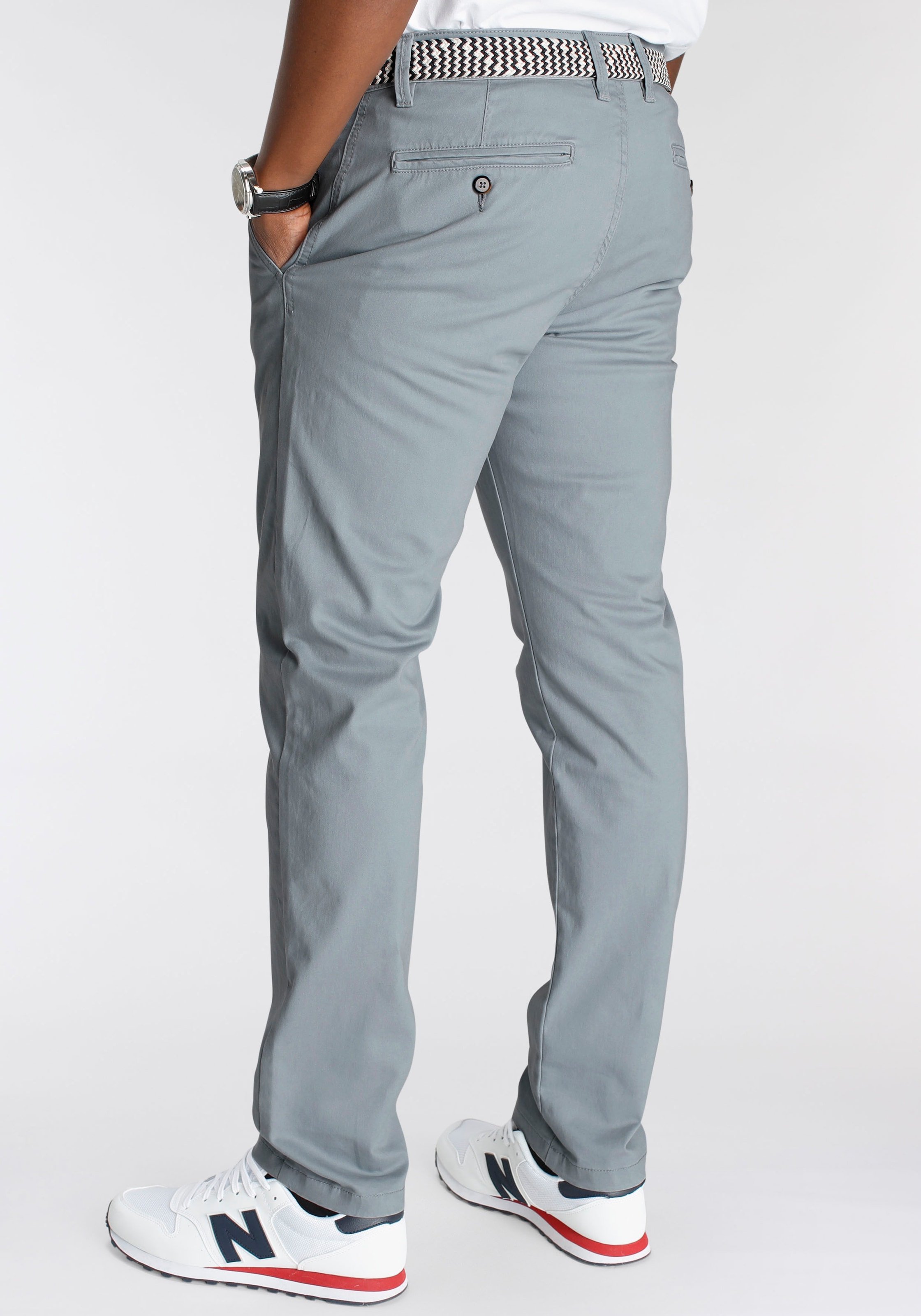 DELMAO Chinohose  mit Details