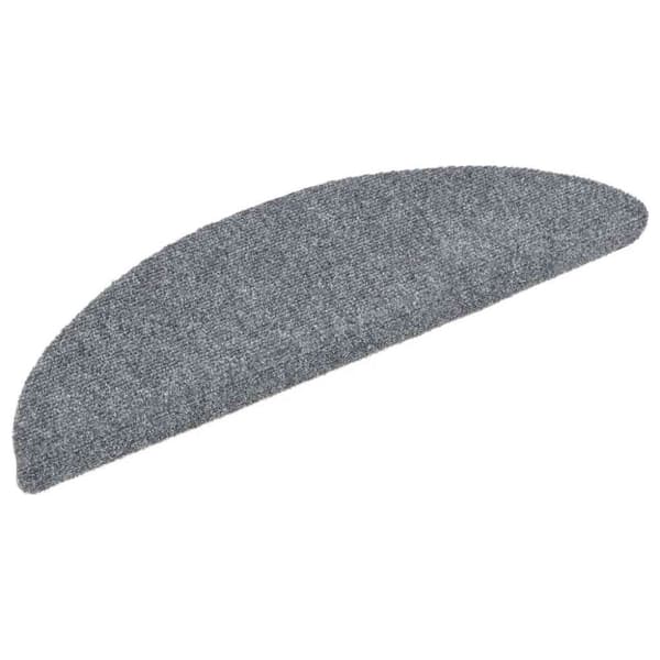 vidaXL Selvklebende trappematter 10 stk lysegrå 56x17x3 cm nålestempel