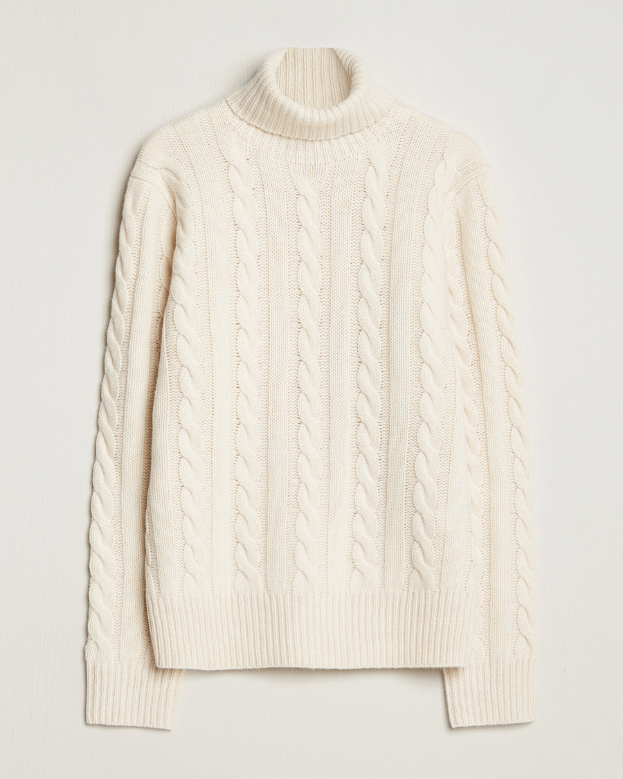 Polo Ralph Lauren Wool/Cashmere Cable Rollneck Andover Cream