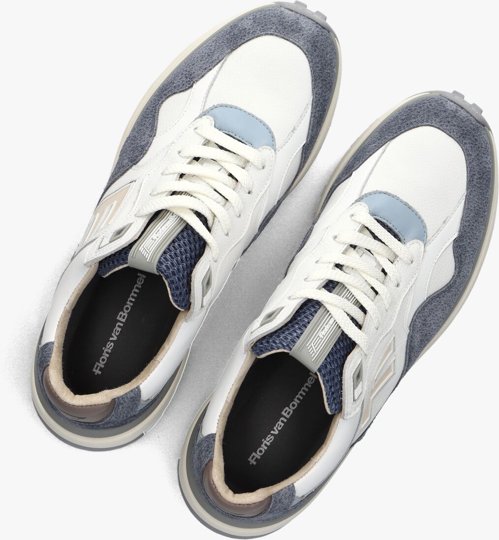 witte floris van bommel lage sneakers sfm-10238 de gripper