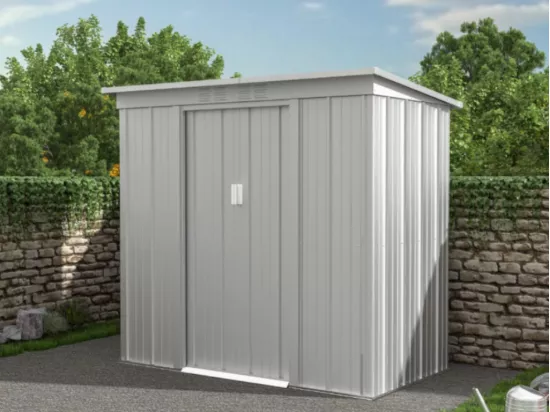 Abri de jardin métal en acier galvanisé gris 2,32 m² ACAMAR