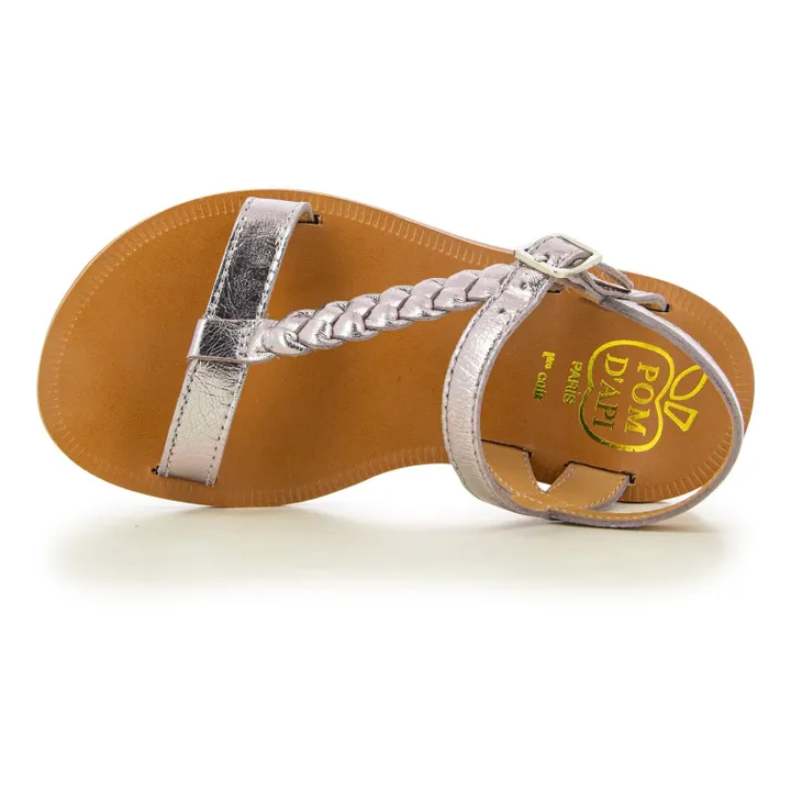 Pom d'Api Sandales Plagette Antik | Argenté
