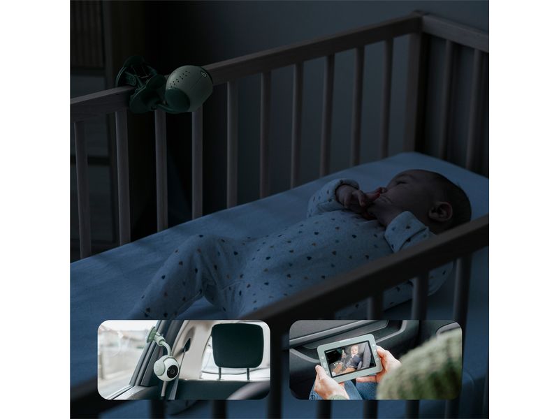 Babymoov Babyphone mit Kamera Yoo Go Plus HD Grün Video-Babyphone mit hochwertigem Bildschirm